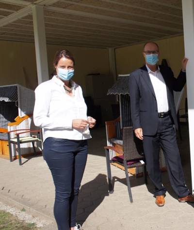 Landrtin Anna Katharina Blling zu Besuch in Corona-Zeiten