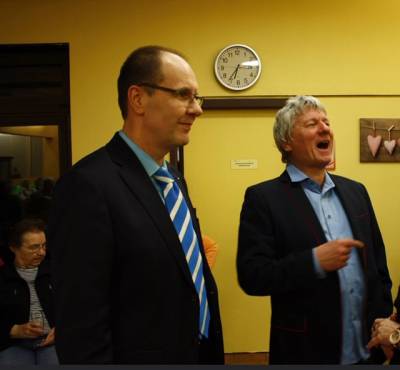 Kabarettist Jrgen Becker: nicht unbedingt mein Humor, trotzdem nett dass er da war.